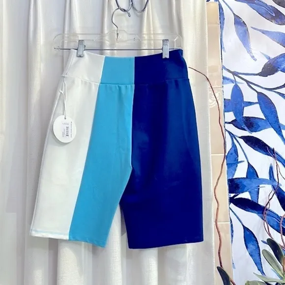 NWT Women’s Staud Cruise Colorblock Bike Shorts Size Small