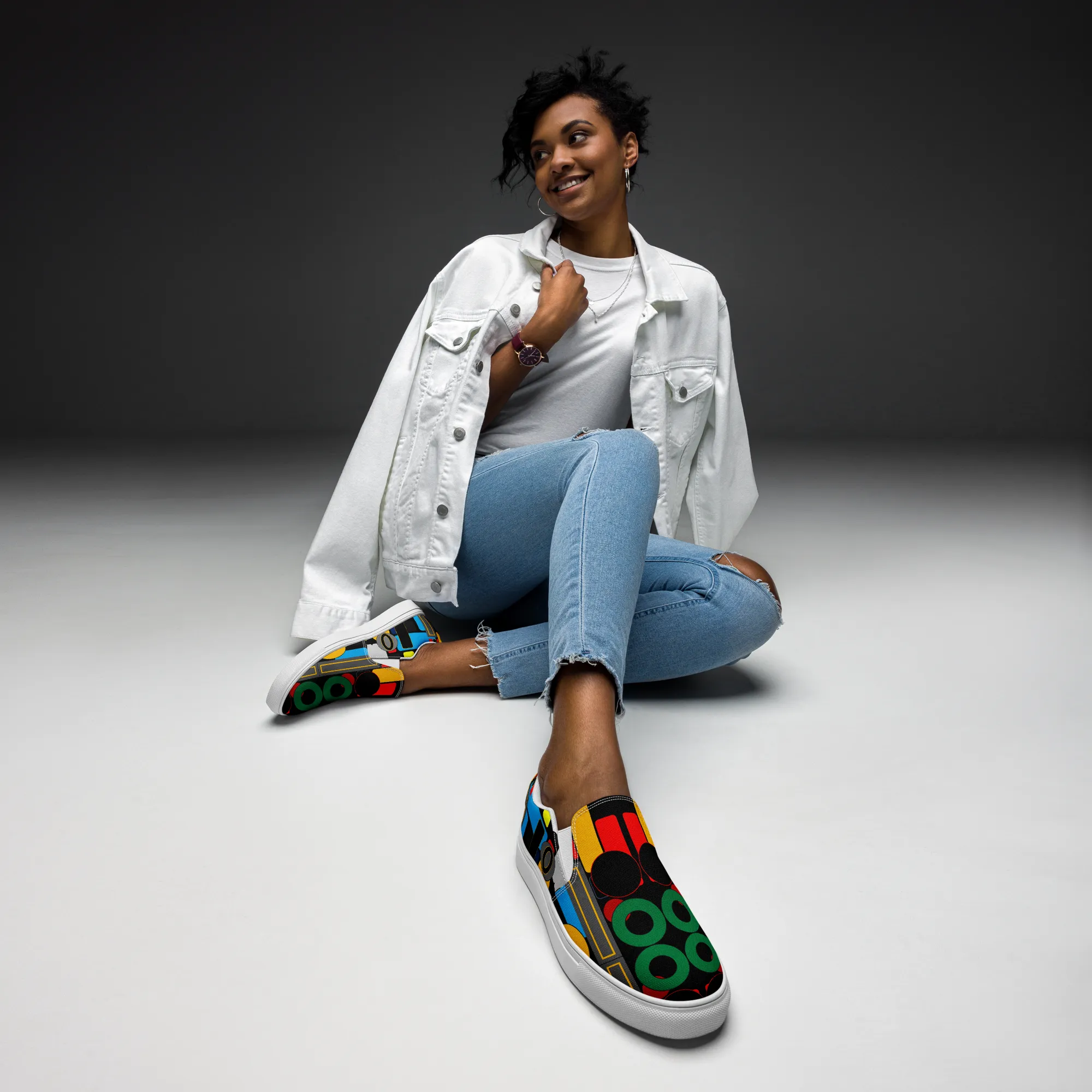 OD Women’s OBON SYM-Inspired slip-on canvas shoes