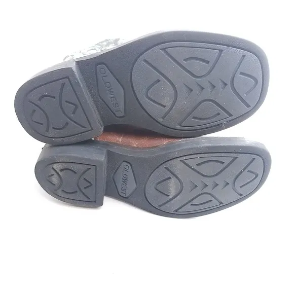 OLD WEST Leather Western Boots Unisex