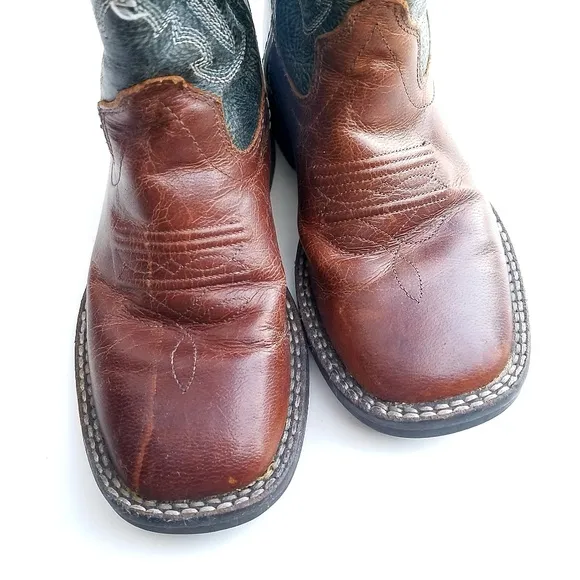 OLD WEST Leather Western Boots Unisex
