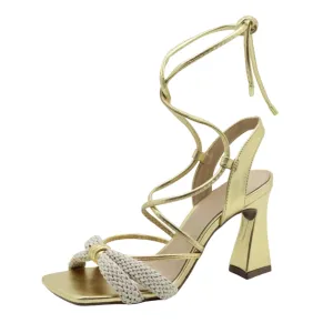 Open Toe Ankle Tie Up Heels