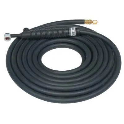 ORS Nasco 24W TIG Torch Package, Water Cooled, 180 A, Rigid Head, 60°, 25 ft Cable, Braided Rubber, 24W-25-R