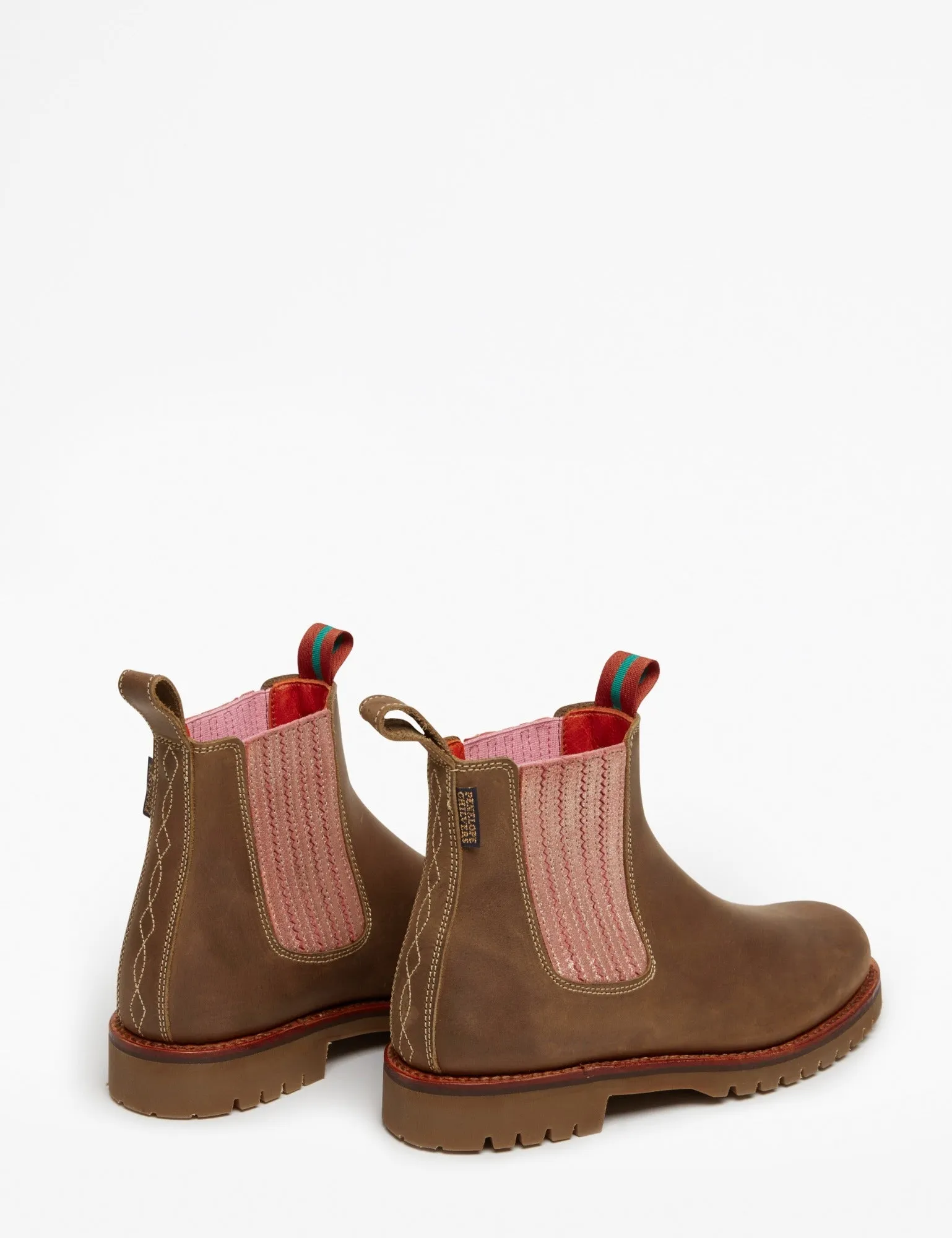 Oscar Leather Boot - Khaki/Tea Rose