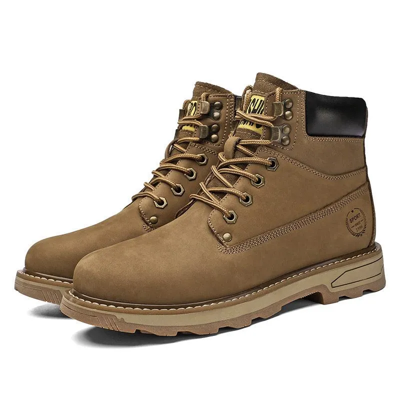 Outdoor Sports High-top Shoes Men's Rhubarb Boots Tooling
