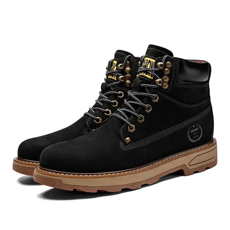 Outdoor Sports High-top Shoes Men's Rhubarb Boots Tooling