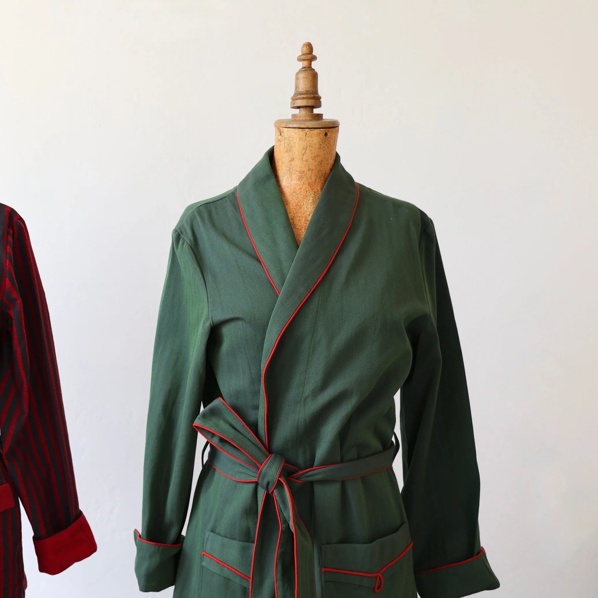 P. Le Moult Dressing Gown - Green/Red