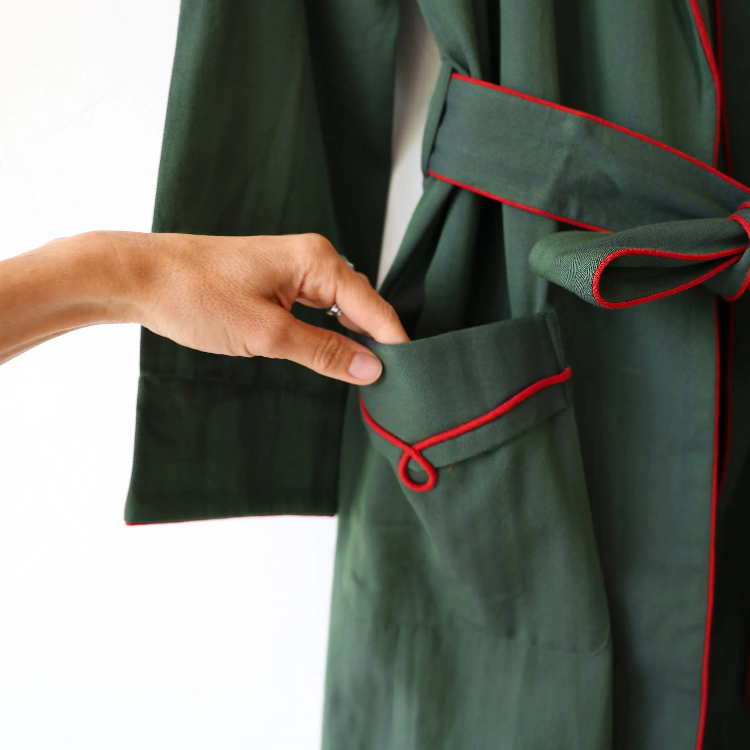 P. Le Moult Dressing Gown - Green/Red