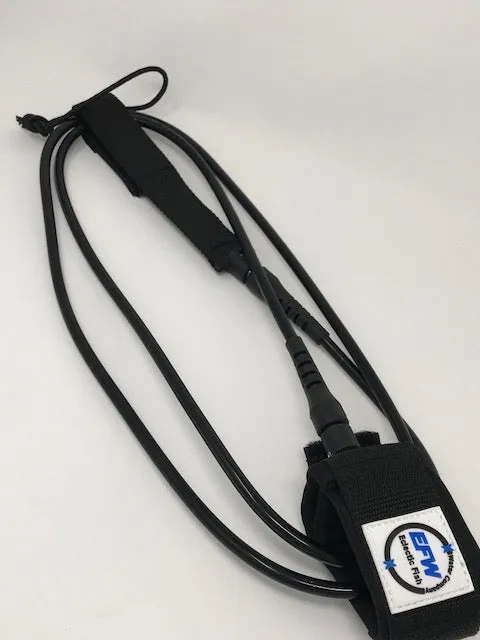 Padded Ankle Leash for Surfboard, Paddleboard, SUP, 6ft Black