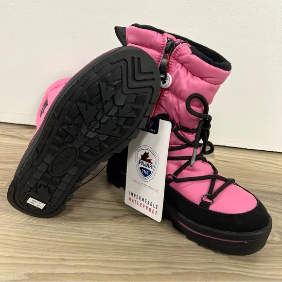 PAJAR Tirana -22F impermeable waterproof snow boots Pink Girls Sizes 2,4,5 NWOB