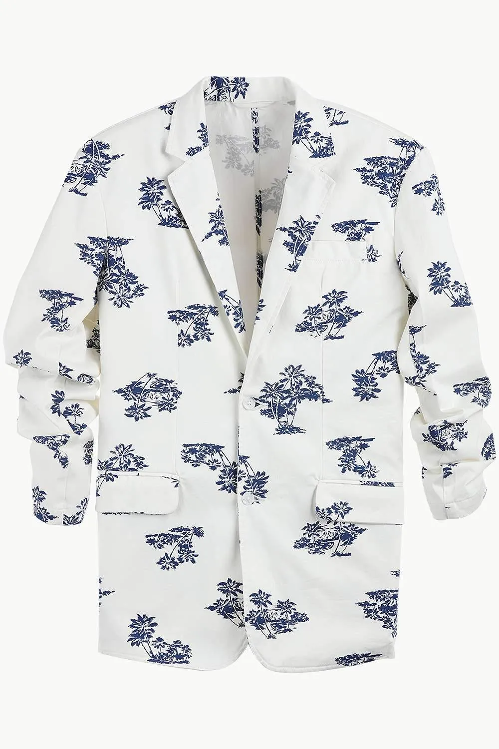 Palm Tree Print Summer Blazer