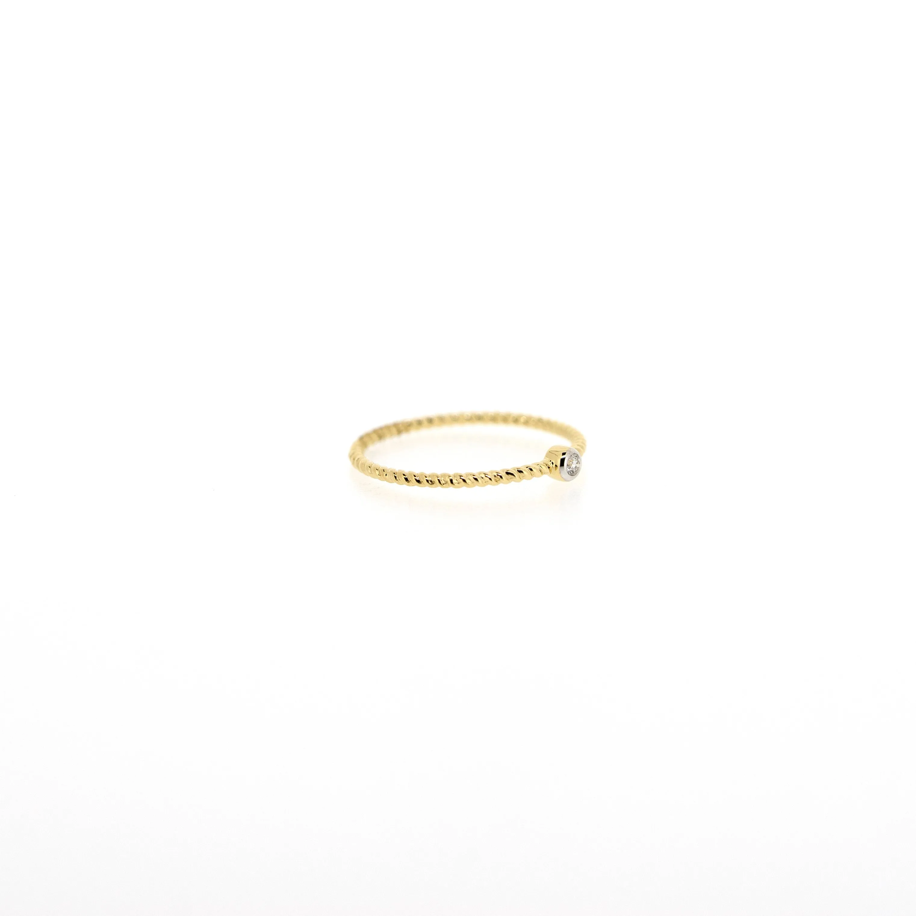 Penelope Braided Diamond Solitaire Ring