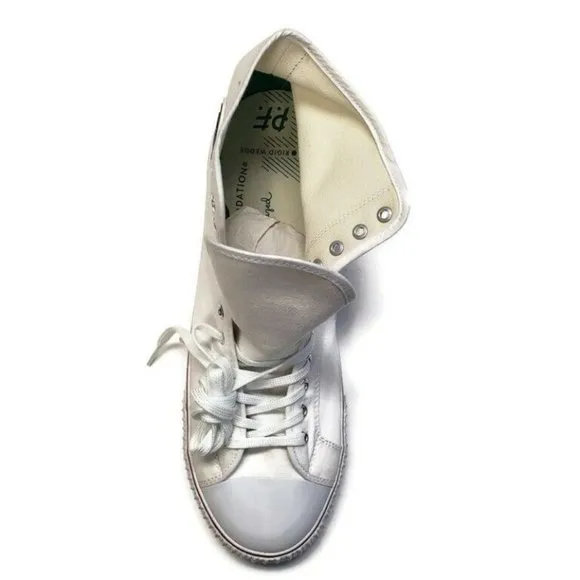 PJ Flyers By New Balance Mens Center Hi Fashion Canvas Sneakers White Size 17