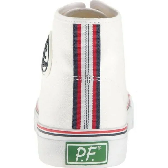 PJ Flyers By New Balance Mens Center Hi Fashion Canvas Sneakers White Size 17