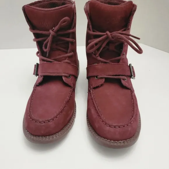 Polo Ralph Lauren Radbourn burgundy suade boots size boys 6.5