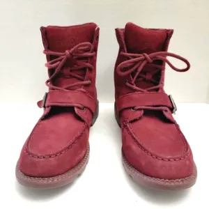 Polo Ralph Lauren Radbourn burgundy suade boots size boys 6.5