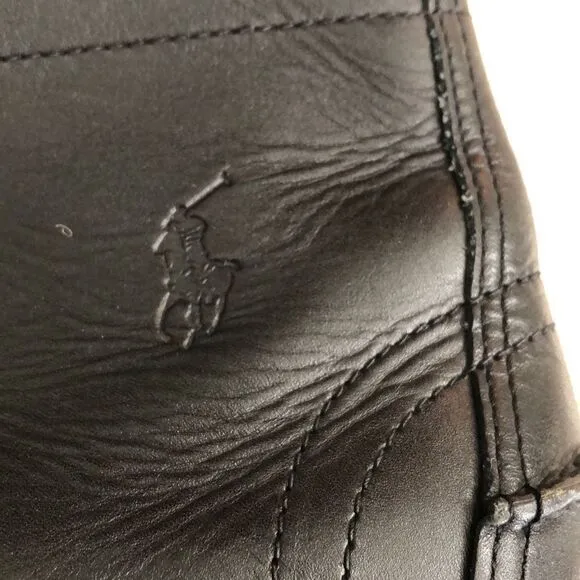 Polo Ralph Lauren Boy's Upper Leather Black Boots Size 5.5