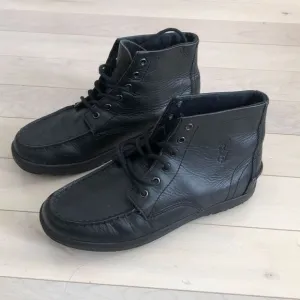 Polo Ralph Lauren Boy's Upper Leather Black Boots Size 5.5