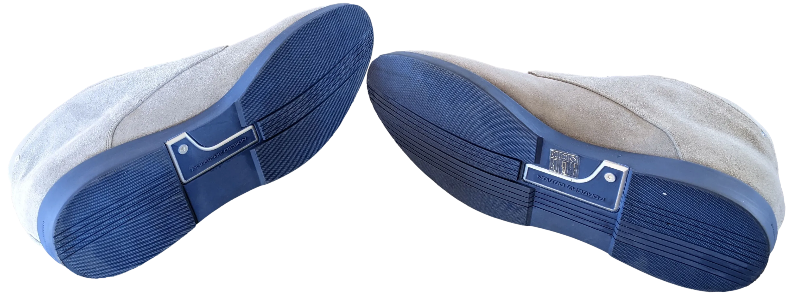 Porsche Design Grey Suede with Blue Sole P'1700 Men Lace Up Shoes Boots Sz44