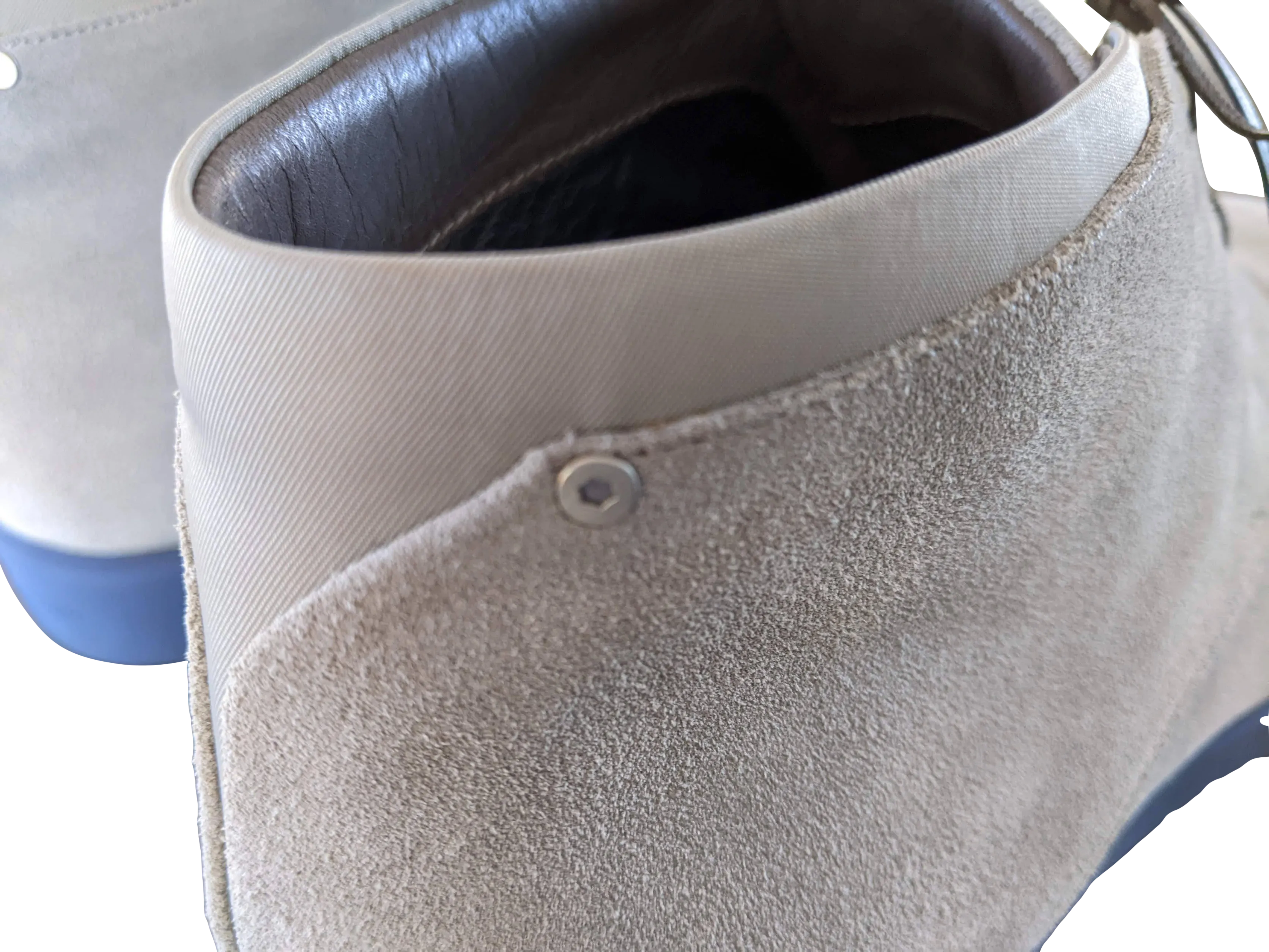 Porsche Design Grey Suede with Blue Sole P'1700 Men Lace Up Shoes Boots Sz44