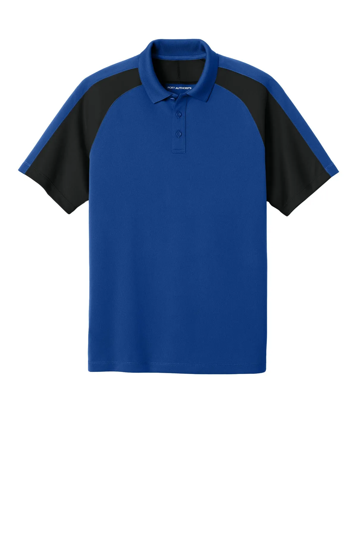 Port Authority Wearever Performance Pique Colorblock Polo K247 True Royal/ Black