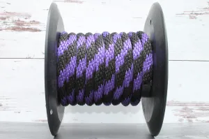 Purple and Black Solid Braided Multifilament Polypropylene Rope