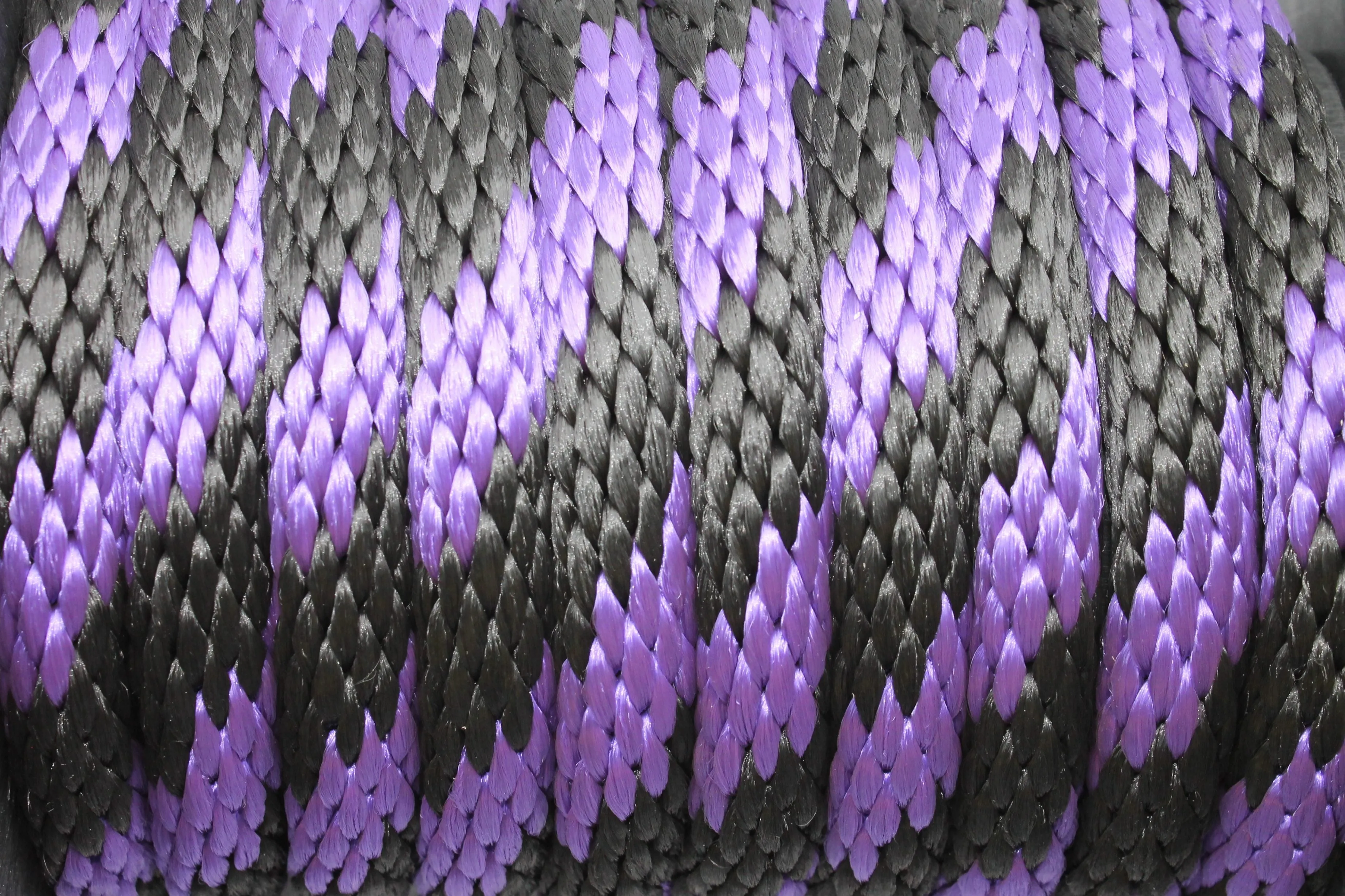 Purple and Black Solid Braided Multifilament Polypropylene Rope