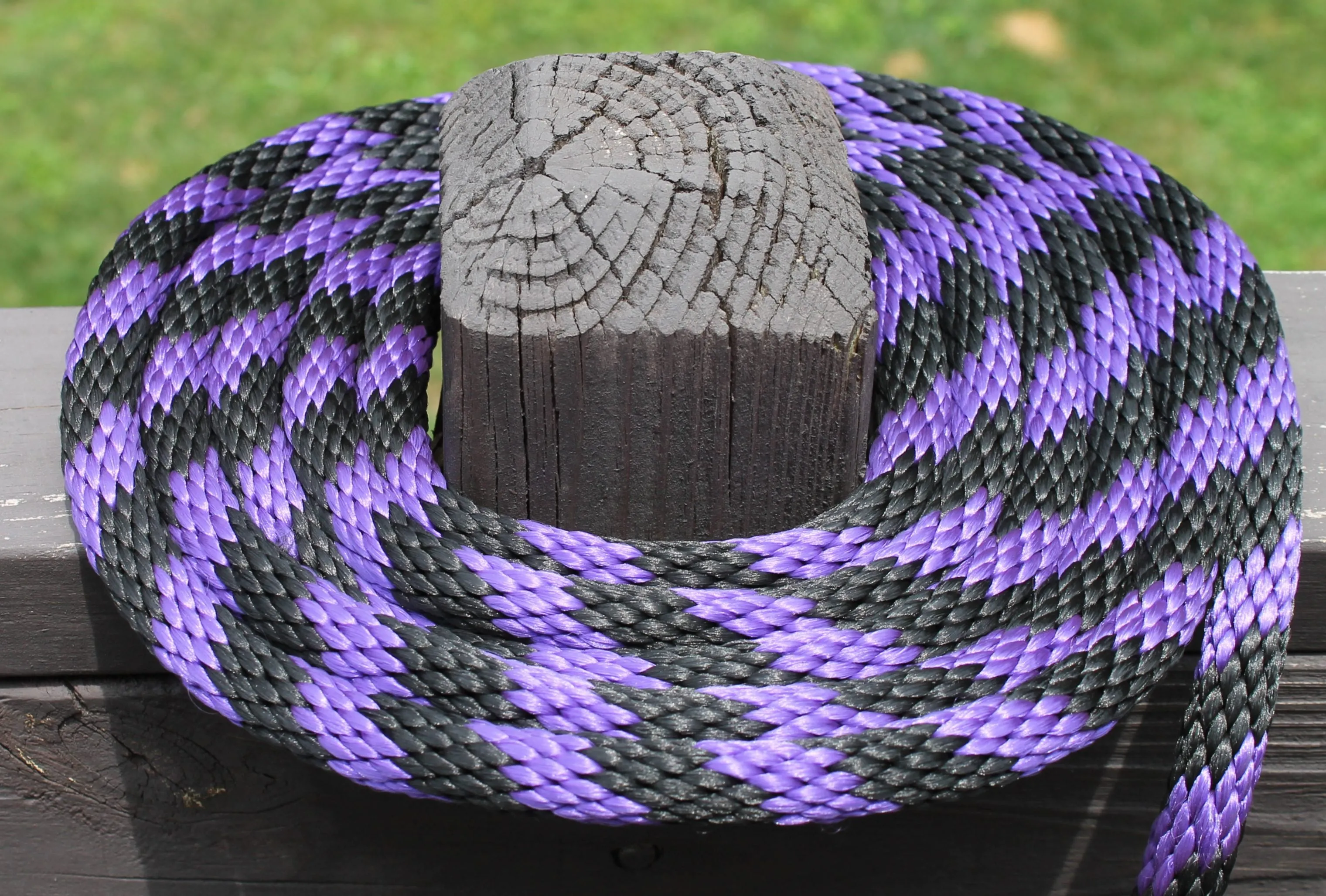 Purple and Black Solid Braided Multifilament Polypropylene Rope