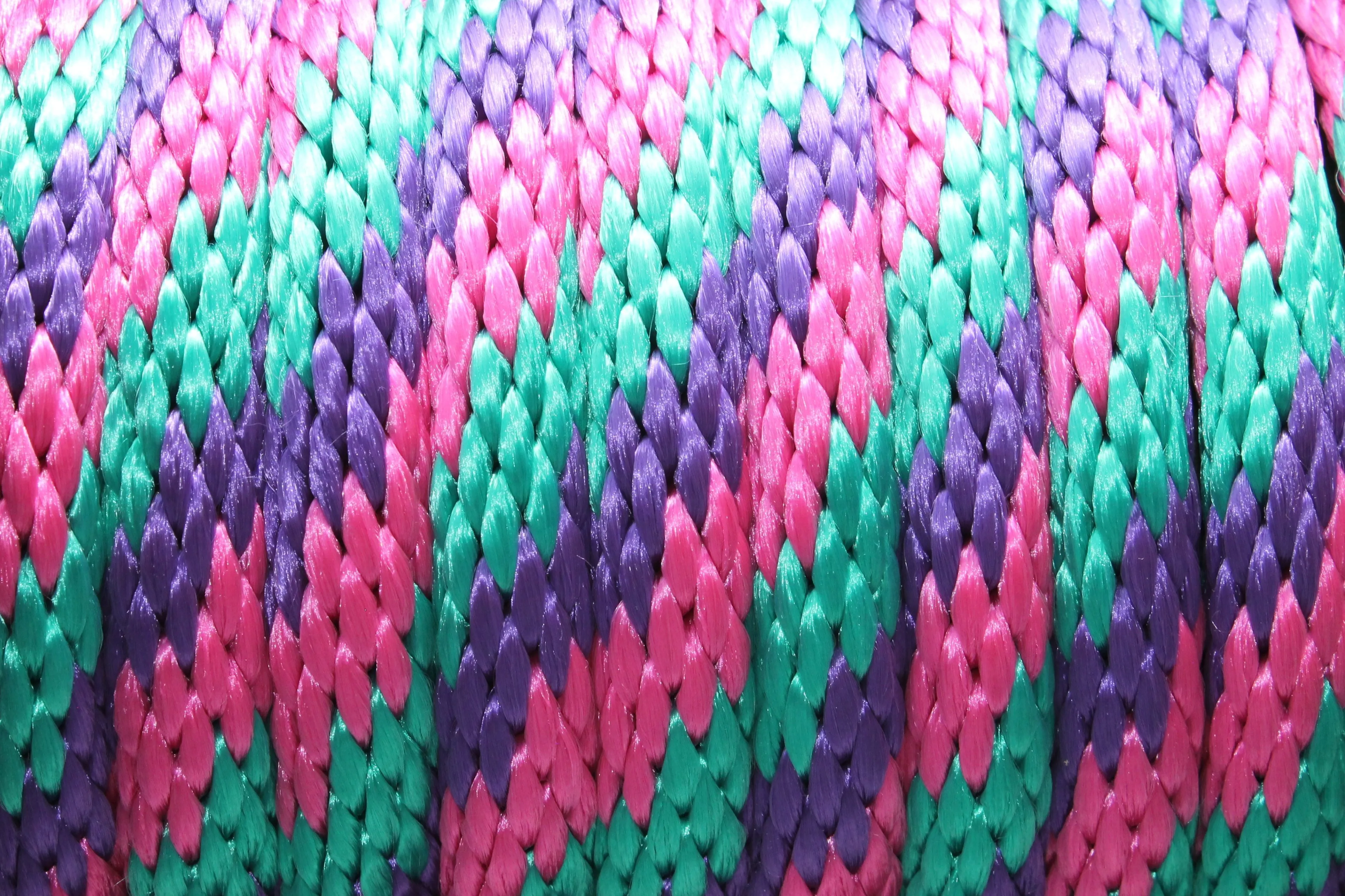 Purple, Raspberry and Teal Solid Braided Multifilament Polypropylene Rope