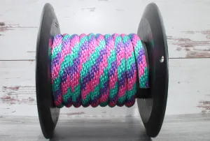 Purple, Raspberry and Teal Solid Braided Multifilament Polypropylene Rope