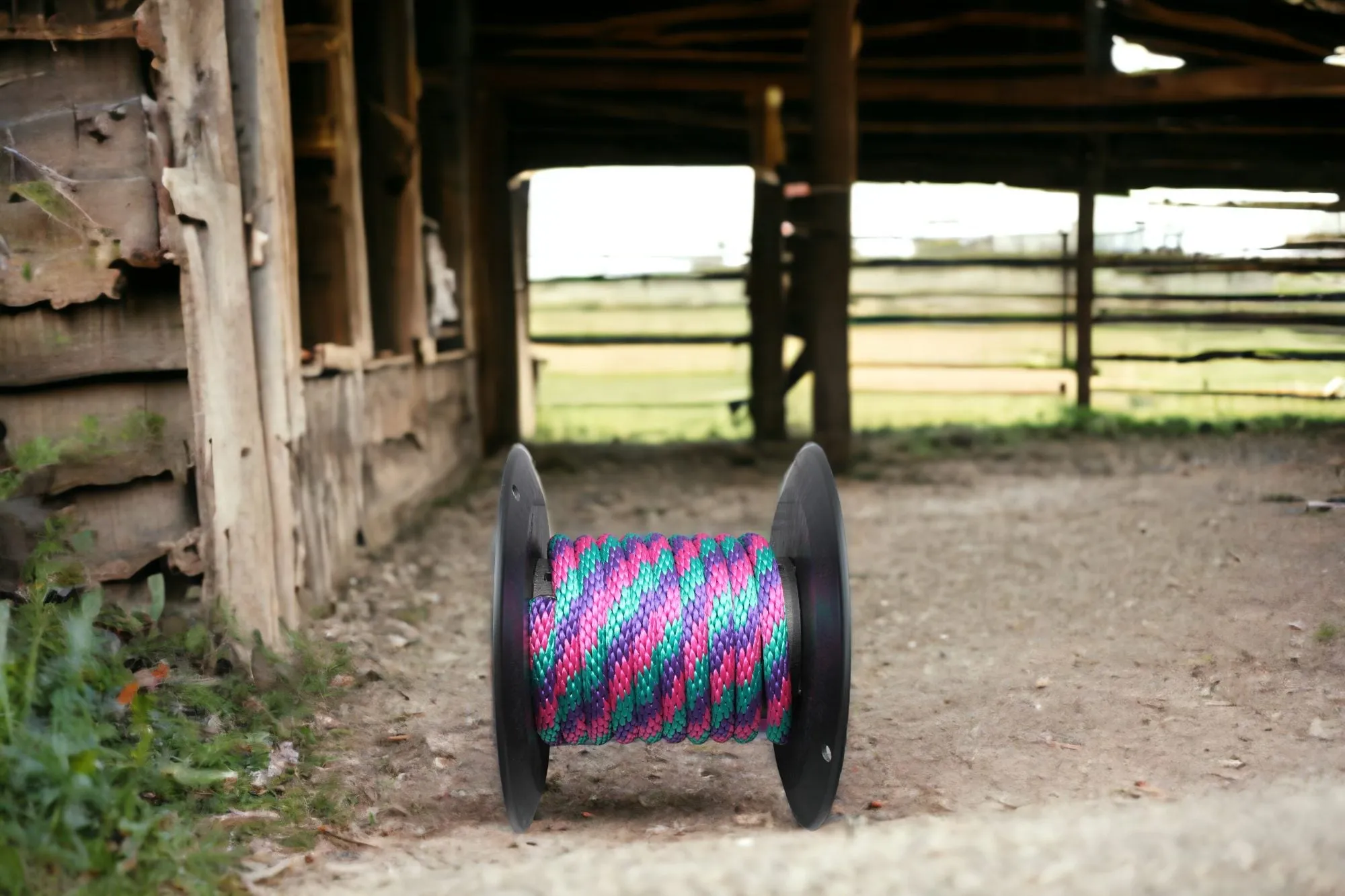 Purple, Raspberry and Teal Solid Braided Multifilament Polypropylene Rope