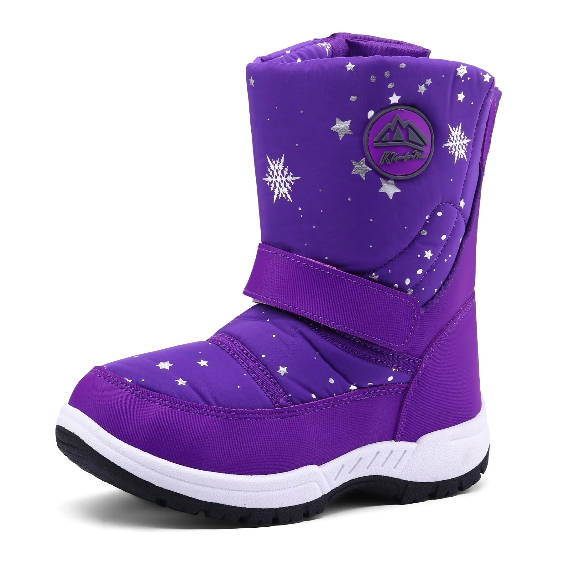 Purple Star Snowflake Warm Waterproof Snow Boots