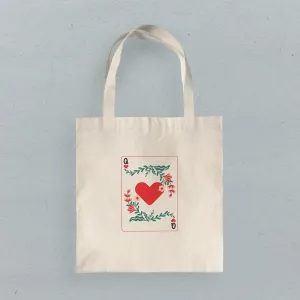 Queen of Hearts - Valentine's Day Canvas Tote Bag