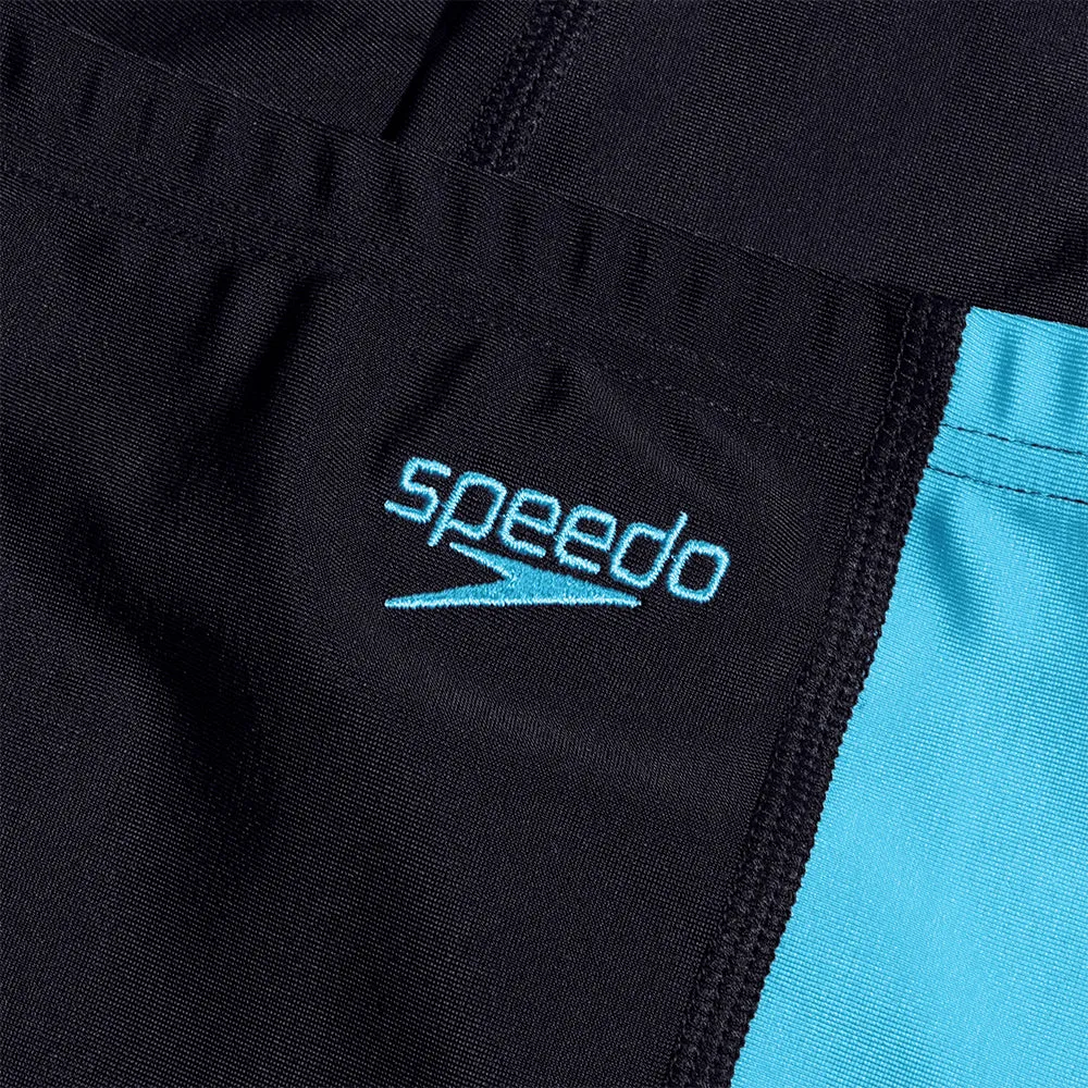 Quần Bơi Chống Nắng Bé Gái Speedo Essential Colorblock - Đen