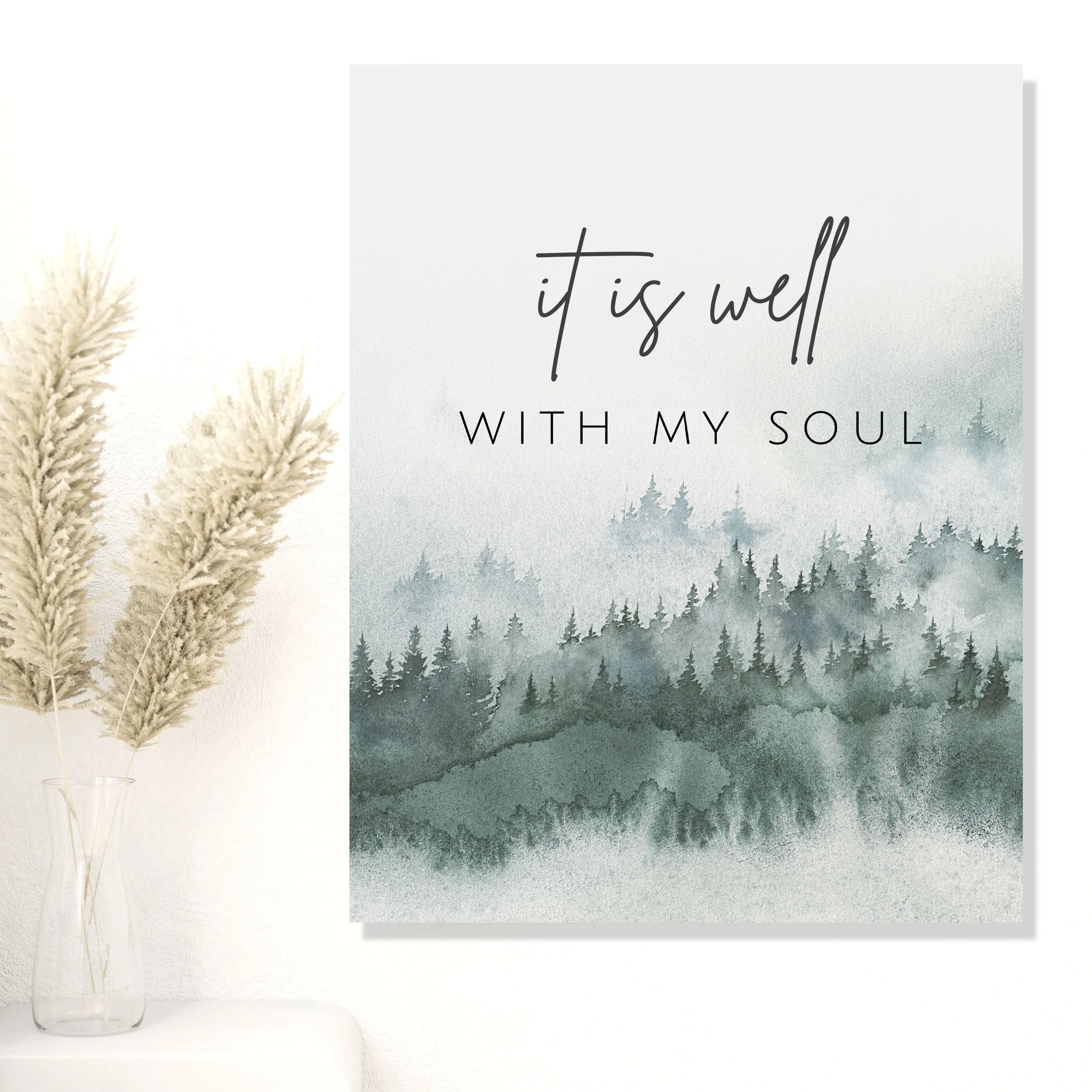 "It Is Well With My Soul" Canvas Wall Art Print
