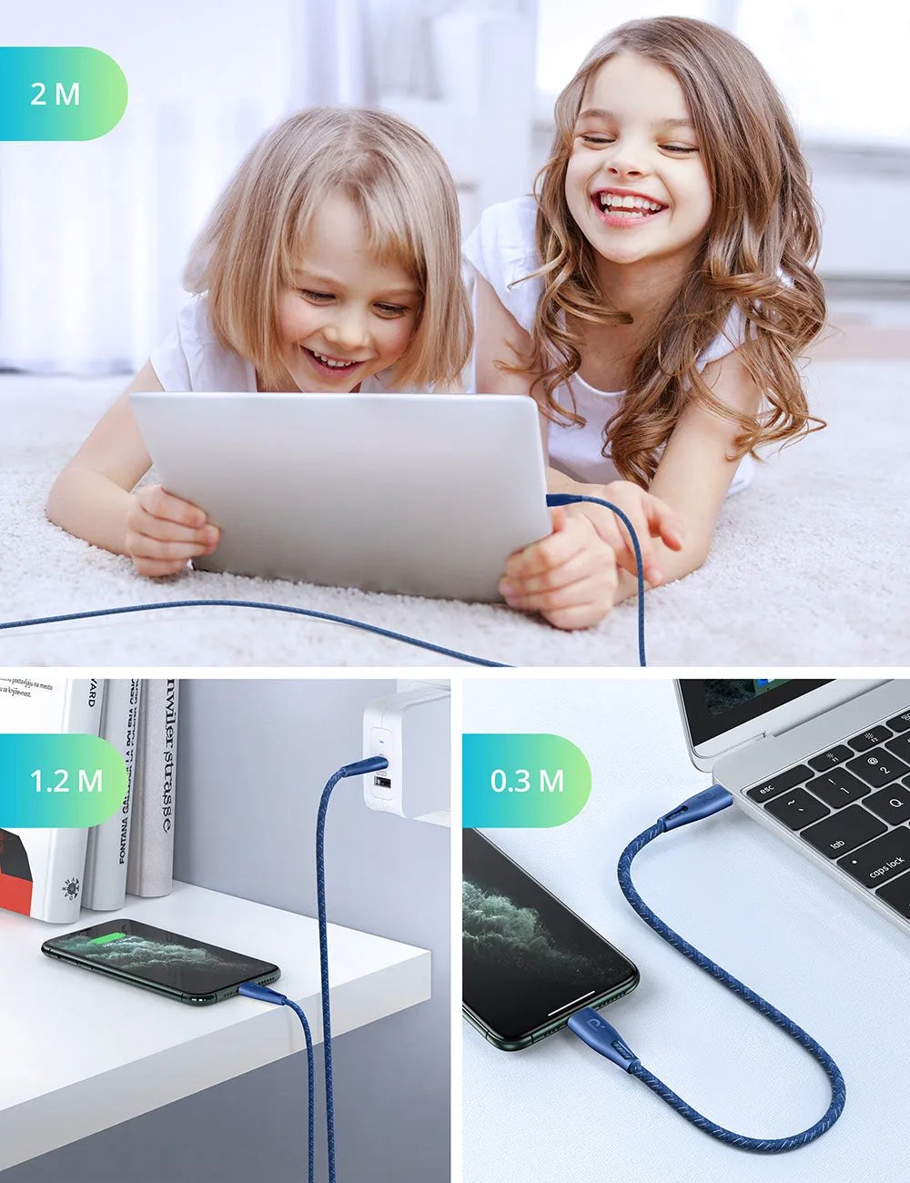 RAVPower - C-Lightning Cable Blue