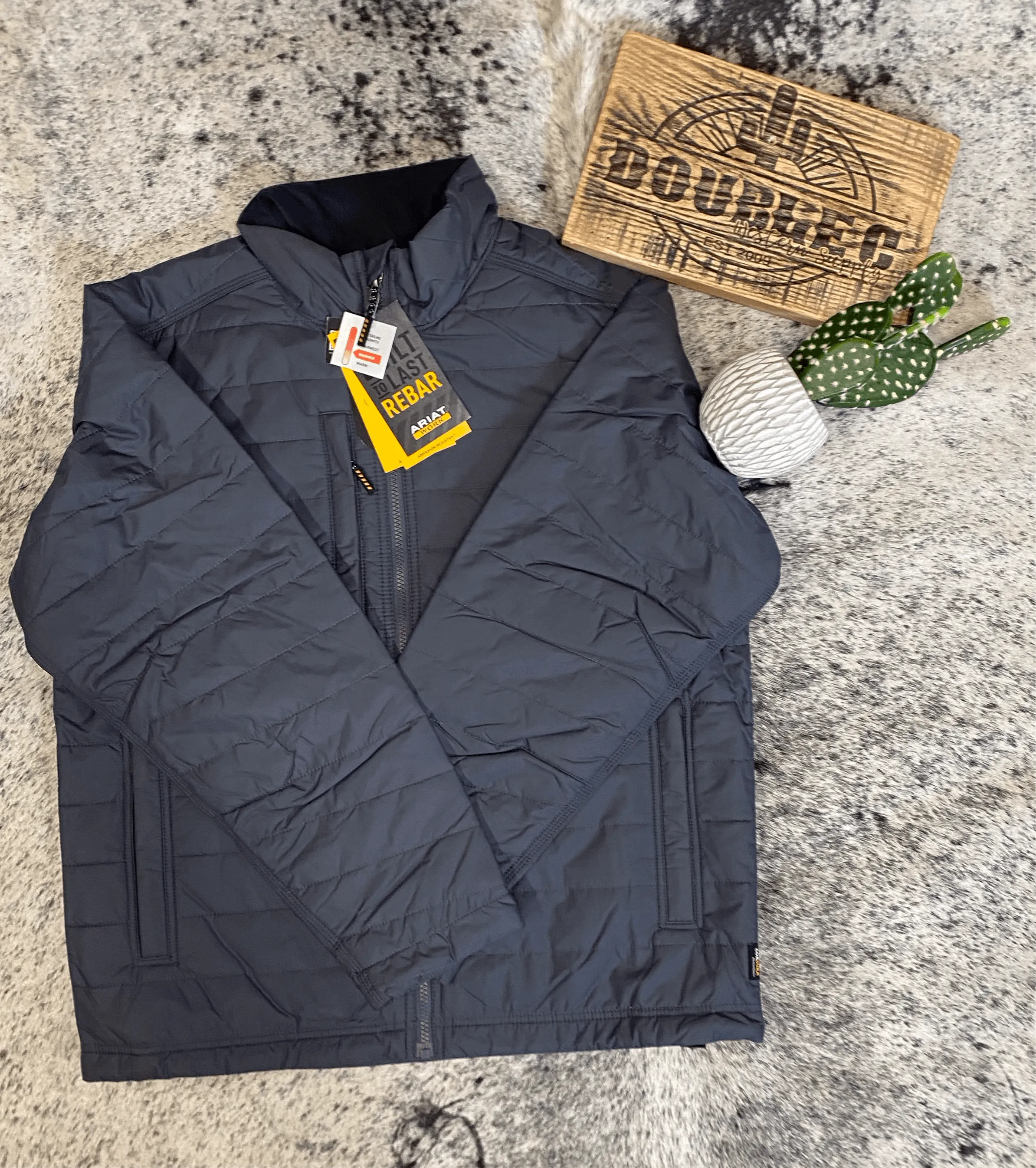 Rebar Cordura Ripstop Lightweight Insulated Jacket In Rebar Grey