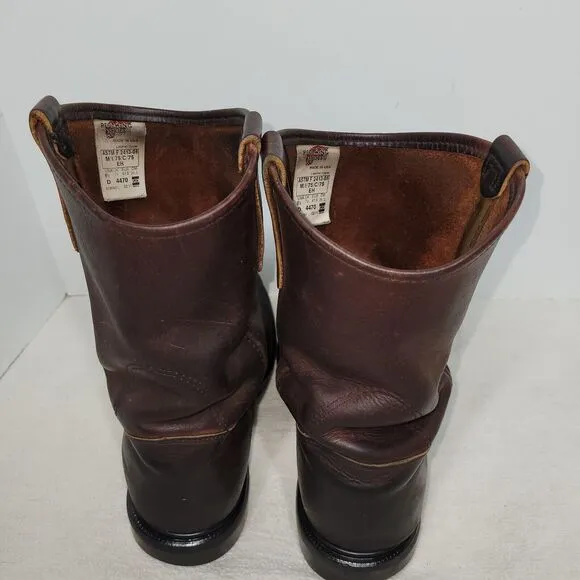 Red Wing Boots Mens Size 8.5 D 4470 Pecos Brown Leather Steel Toe Workwear Work