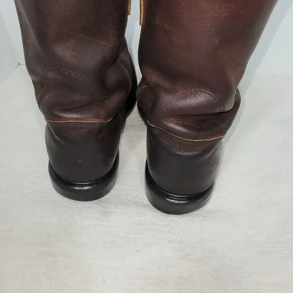 Red Wing Boots Mens Size 8.5 D 4470 Pecos Brown Leather Steel Toe Workwear Work