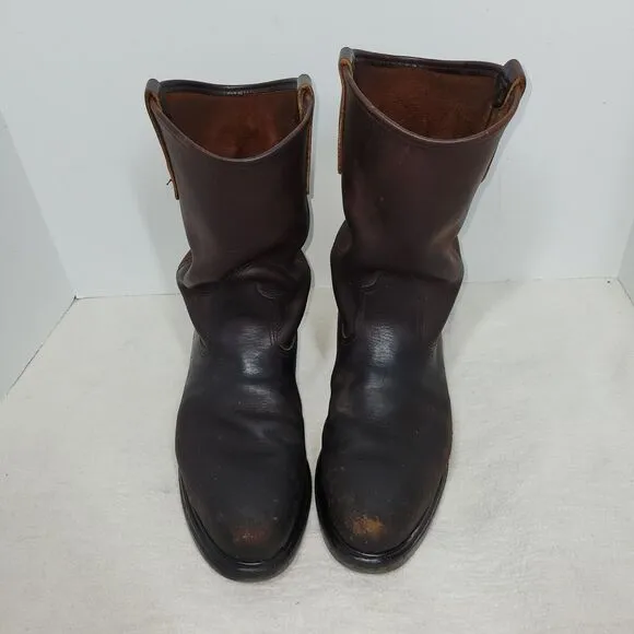 Red Wing Boots Mens Size 8.5 D 4470 Pecos Brown Leather Steel Toe Workwear Work