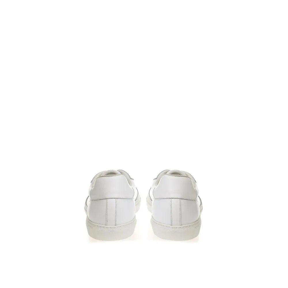 Roberto Cavalli White Leather Sneaker