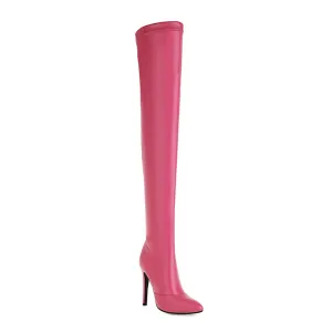 Rose Red Matte Women's Closed Toe Boots