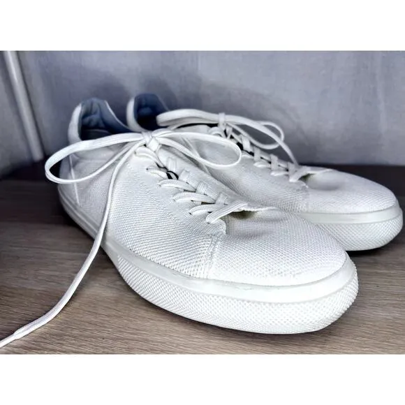 Rothys RS02 Lace Up Knit Sneakers Bone Natural Cream White 12.5W/11M