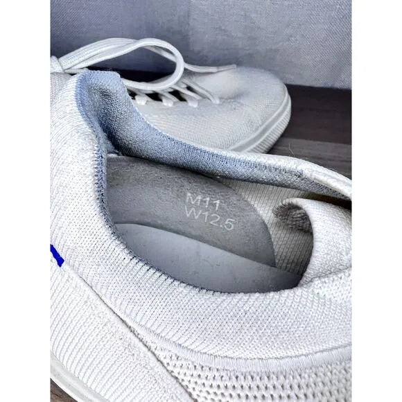 Rothys RS02 Lace Up Knit Sneakers Bone Natural Cream White 12.5W/11M