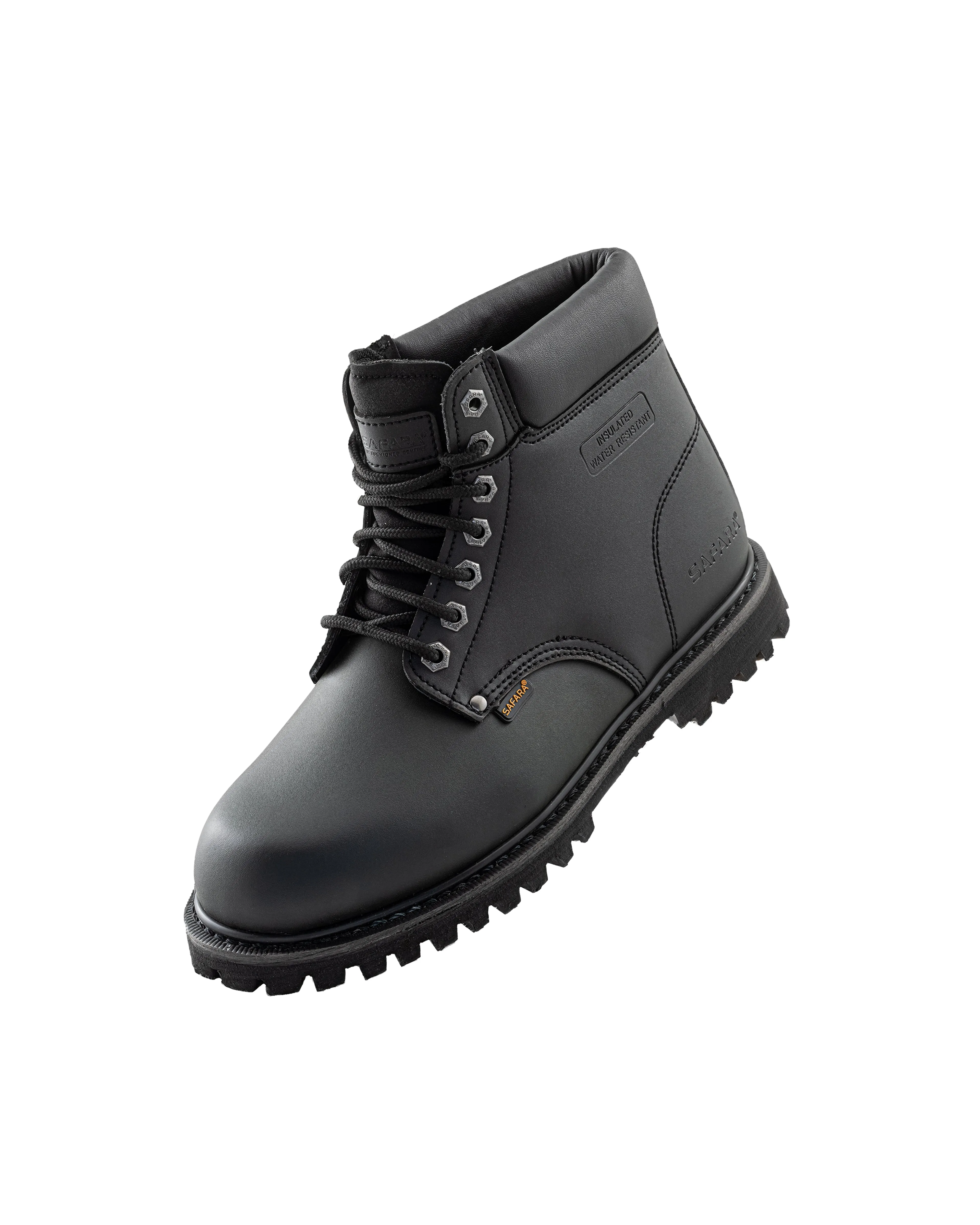 Safara Premium Black Nubuck Water Resistant Work Boots (61200)