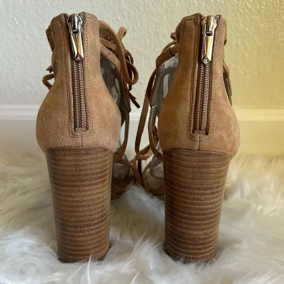 Sam Edelman Yvette Beaded Fringe Sandal Beige Size 8.5