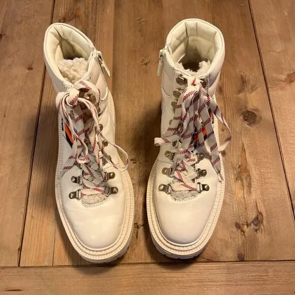 Sam Edelman Circus  Striped Combat Boots Size 8.5
