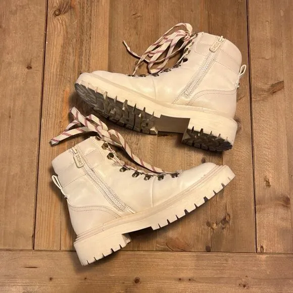 Sam Edelman Circus  Striped Combat Boots Size 8.5