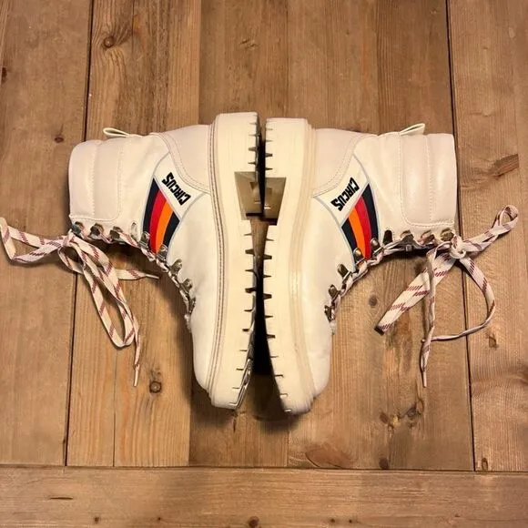 Sam Edelman Circus  Striped Combat Boots Size 8.5