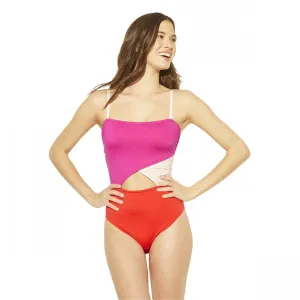Shade & Shore Women's Cut Out Colorblock One Piece Swimsuit