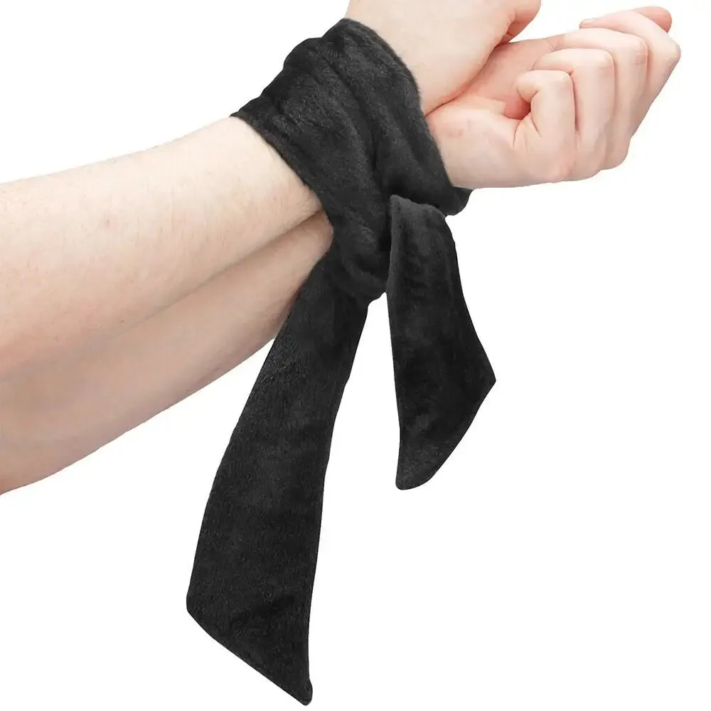 Shots Toys Black Velvet Tie Up for Bdsm Couples